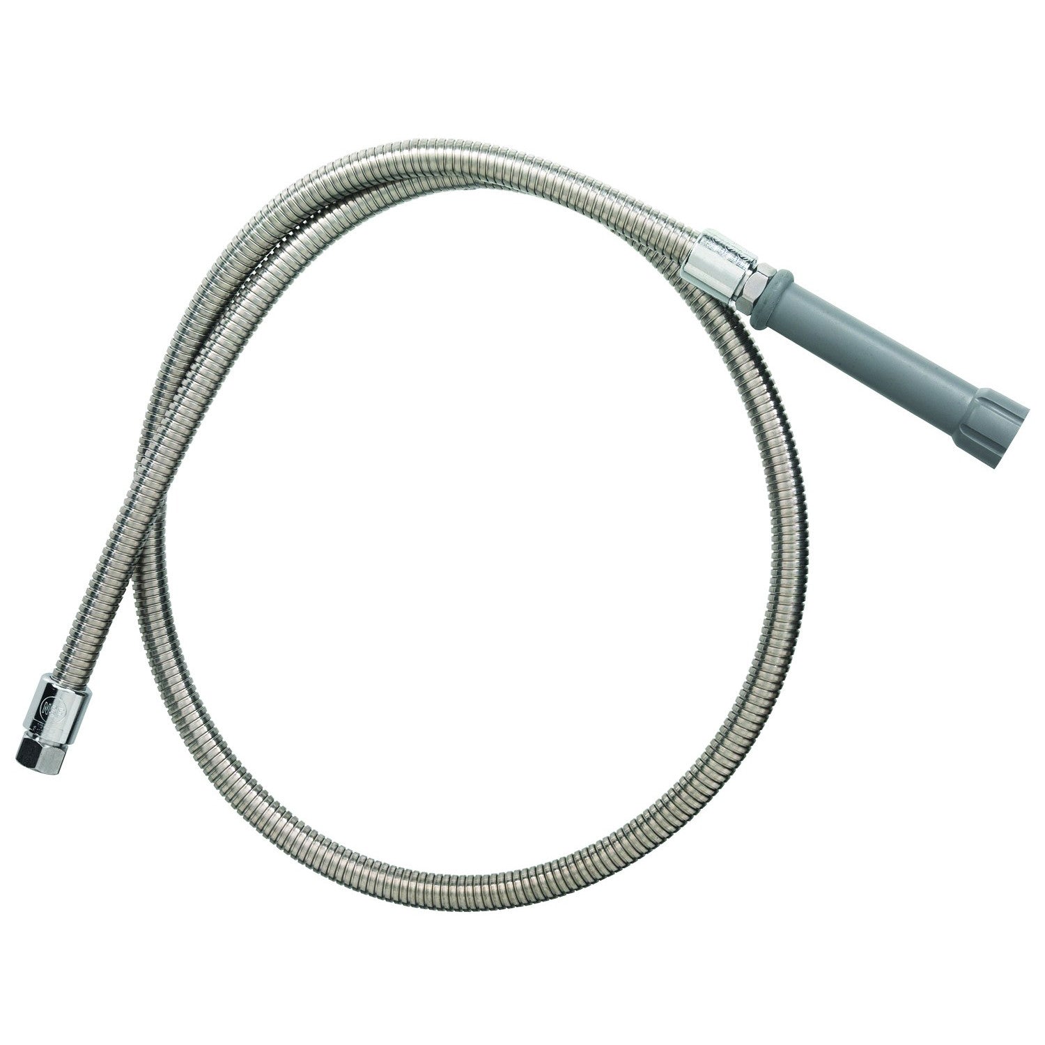 T&S Brass Hose, 50" Flexible Stainless Steel, Gray Handle - B