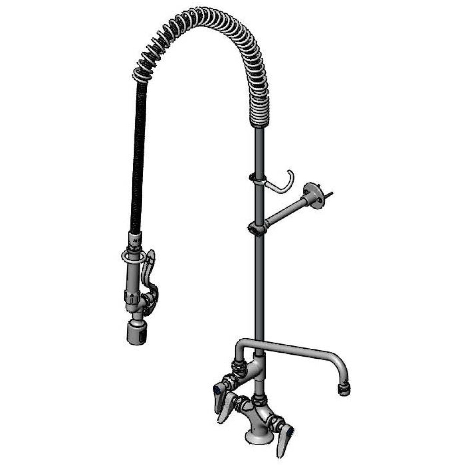 Equip by T&S Open Hose Reel System with Wall Mount Base Faucet