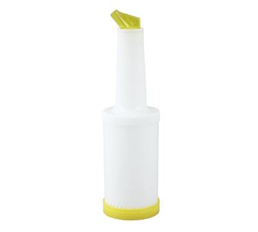 Winco - PPB-1W - 1qt Liquor/Juice Pour Bottle, White Spout & Lid - Bar  Supplies